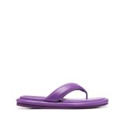 Paarse Leren Flip-Flops Gia Borghini , Purple , Dames