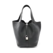 Pre-owned Leather handbags Hermès Vintage , Black , Dames