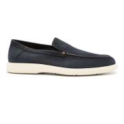 Blauwe Casual Gesloten Loafers Santoni , Blue , Heren