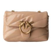 Handtassen in gemengd materiaal Pinko , Beige , Dames