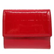 Pre-owned Leather wallets Burberry Vintage , Red , Dames