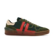 Mesh Sneakers met Color Block Design Lanvin , Green , Heren