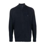 Blauwe Katoenen Casual Sweater Met Rits Polo Ralph Lauren , Blue , Her...