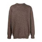 Alpaca Wol Bruine Sweater Pullover Maison Margiela , Brown , Heren