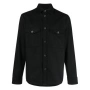 Wollen Overshirt Jas Zwart Casual Stijl J.Lindeberg , Black , Heren