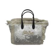 Ivoor Velvet Mini Vanity Tas MC2 Saint Barth , Beige , Dames