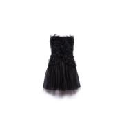 Zwarte Tule Jurk met Ruchedetail Aniye By , Black , Dames