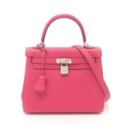 Pre-owned Leather handbags Hermès Vintage , Pink , Dames