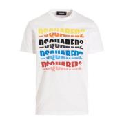 Logo Print T-Shirt Dsquared2 , White , Heren