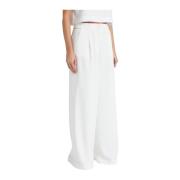 Flowing cady crepe palazzo broek Peserico , White , Dames