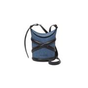 Curve Hobo Tas - Denim/Zwart - Katoen Alexander McQueen , Blue , Dames