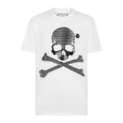 Witte T-shirts & Polos voor mannen Philipp Plein , White , Heren