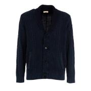 Heren Saffierblauwe Cardigan Outlet Cashmere Company , Blue , Heren