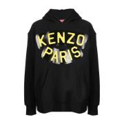 Zwarte dierenprint hoodie Kenzo , Black , Heren