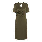 Elegante Gedrapeerde Olijfjurk Bruuns Bazaar , Green , Dames