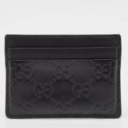 Pre-owned Leather wallets Gucci Vintage , Black , Heren