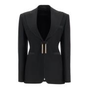 Wollen Smoking Blazer met Juweelkwastjes Max Mara , Black , Dames