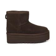 Klassieke Enkellaarsjes met Mini Platform UGG , Brown , Dames