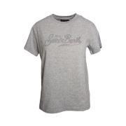 Glitter Print Half Sleeve T-shirt MC2 Saint Barth , Gray , Dames