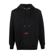 Casual Zwarte Katoenen Hoodie Gcds , Black , Heren