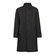 Zwarte trenchcoat voor mannen Sealup , Black , Heren