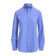 Blauw shirt Stretch Slim Fit Ralph Lauren , Blue , Dames