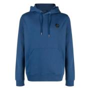 Blauwe Patch Hoodie Sweater Casual Stijl J.Lindeberg , Blue , Heren