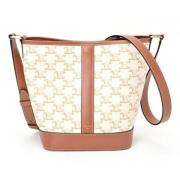 Pre-owned Leather celine-bags Celine Vintage , White , Dames