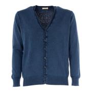 Heren Saffierblauwe Cardigan Outlet Prijs Cashmere Company , Blue , He...