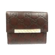 Pre-owned Leather wallets Gucci Vintage , Brown , Dames