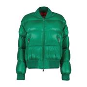 Bomberjack met Ribkraag Moncler , Green , Dames