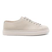 Beige Leren Casual Trainers Sneakers Doucal's , Beige , Heren