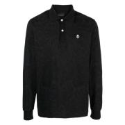 Zwarte polo met lange mouwen Billionaire , Black , Heren