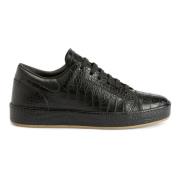 Zwarte leren casual trainers Giuseppe Zanotti , Black , Heren