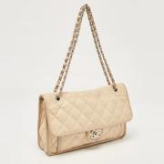 Pre-owned Leather chanel-bags Chanel Vintage , Beige , Dames