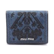 Pre-owned Leather wallets Miu Miu Pre-owned , Blue , Dames