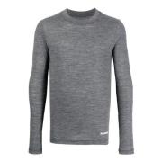 Grijze T-shirt van zuivere wol Jil Sander , Gray , Heren