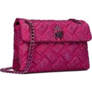 Roze Velvet Mini Kensington Schoudertas Kurt Geiger , Pink , Dames