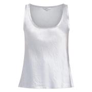 Zilveren Casual Tanktop met Ruwe Rand Vince , Gray , Dames