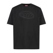 T-shirt T-Adjust-Bigoval Diesel , Black , Heren