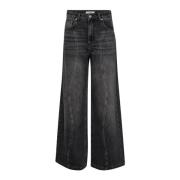 Wave Jeans Zwart Losvallend Trendy Co'Couture , Black , Dames