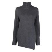 Casual Grijze Wollen Trui Jil Sander , Gray , Dames