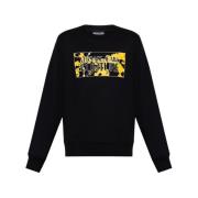 Crewneck Sweatshirt met Grafische Print Versace Jeans Couture , Black ...