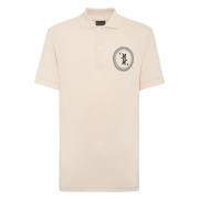 Casual Beige Polo Shirt met korte mouwen Billionaire , Beige , Heren