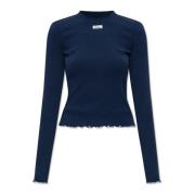 Geribbelde top Rotate Birger Christensen , Blue , Dames