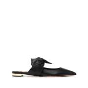 Zwart Leren Elegant Deel-Open Muiltjes Aquazzura , Black , Dames