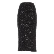 Zwarte Sequin Midi Potloodrok Rotate Birger Christensen , Black , Dame...