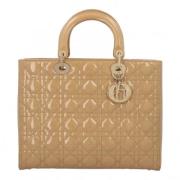 Pre-owned Leather dior-bags Dior Vintage , Beige , Dames