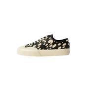 Dalmatian Ponyhair Sneakers Zwart/Beige Superga , Multicolor , Heren