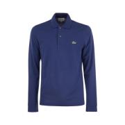 Polo met lange mouwen van katoen Lacoste , Blue , Heren